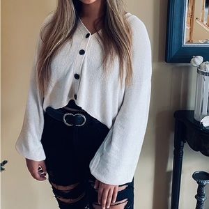 Medium Tan American Eagle Sweater/Cardigan